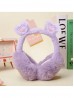 Solid Color Heart Plush Earmuff